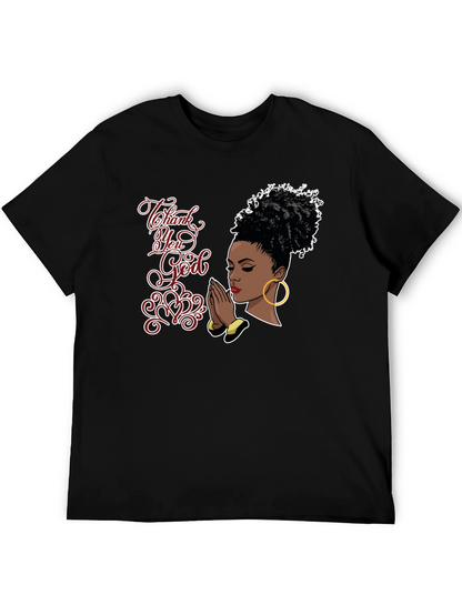 Camiseta Negra Gracias Dios para Hombre