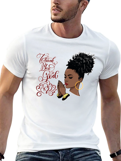 Camiseta Negra Gracias Dios para Hombre