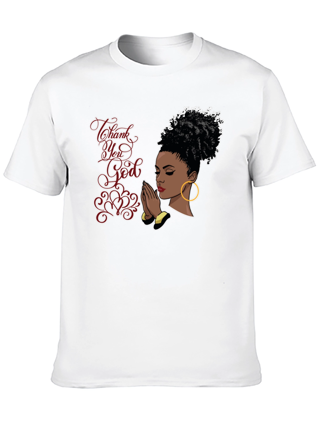 Camiseta Negra Gracias Dios para Hombre