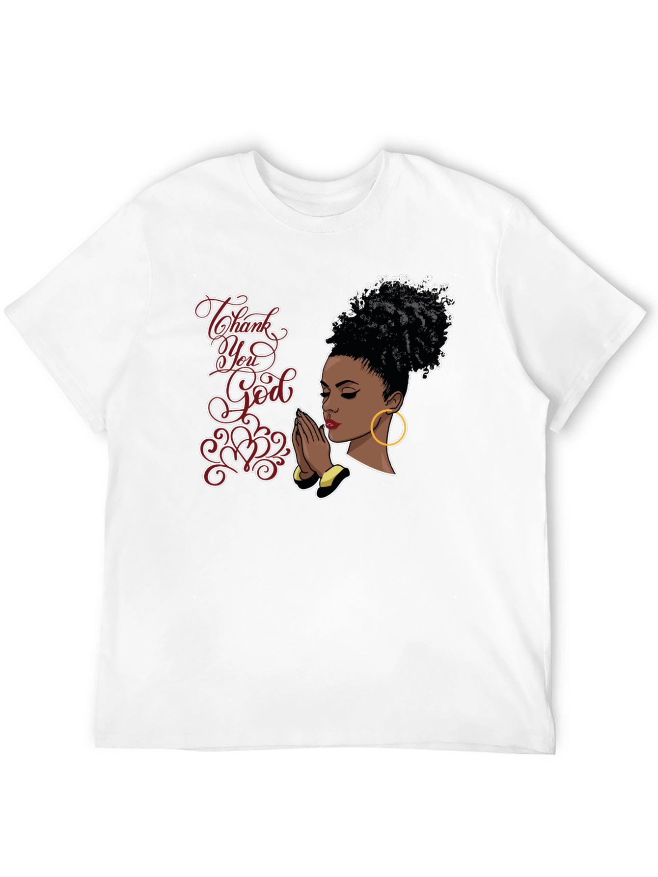 Camiseta Negra Gracias Dios para Hombre