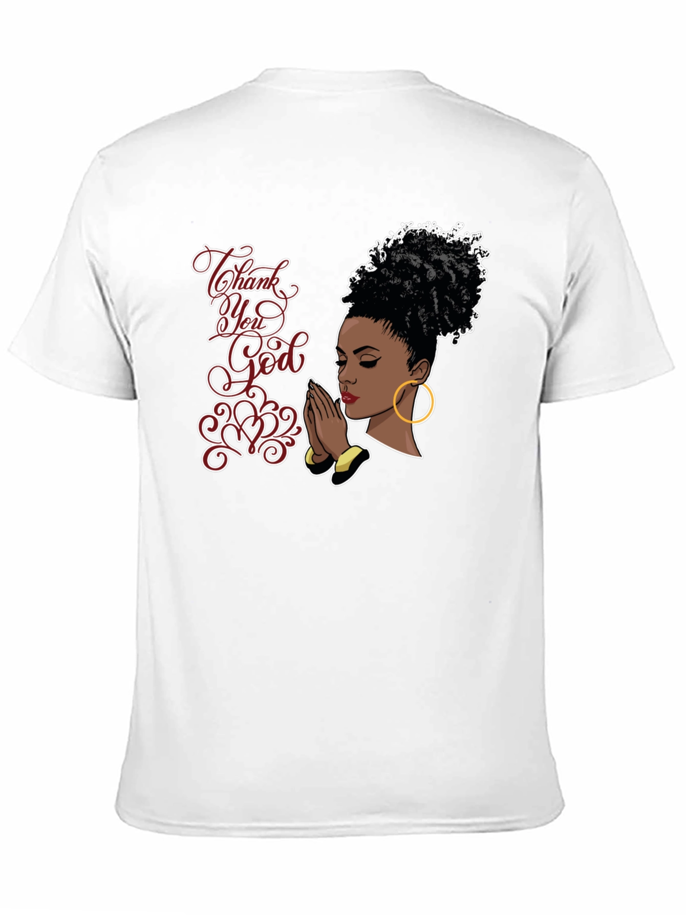 Camiseta Negra Gracias Dios para Hombre