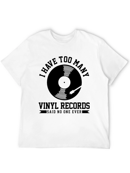 Camiseta Negra Demasiados Vinilos para Amantes de la Música