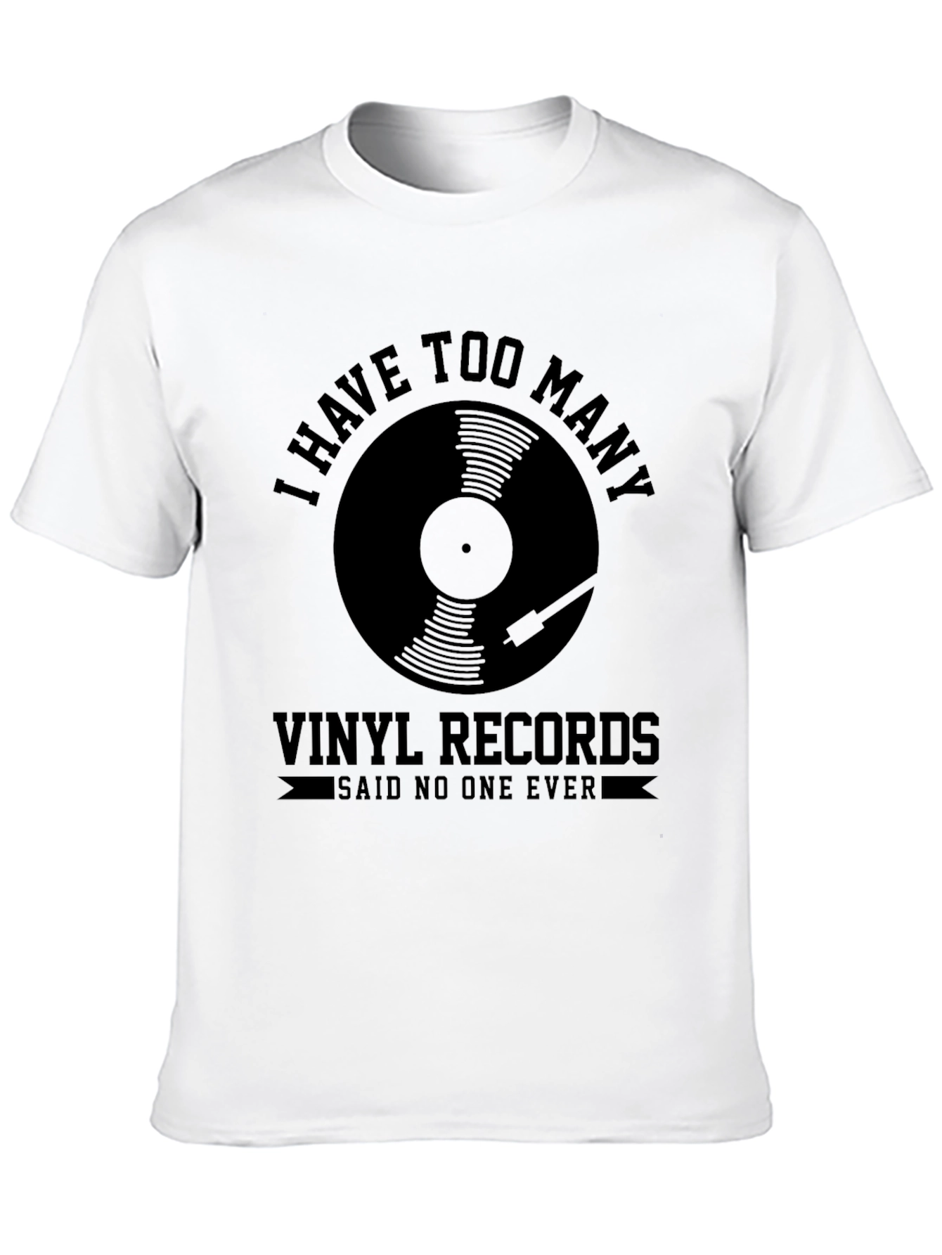Camiseta Negra Demasiados Vinilos para Amantes de la Música