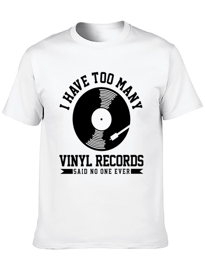 Camiseta Negra Demasiados Vinilos para Amantes de la Música