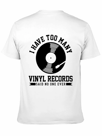 Camiseta Negra Demasiados Vinilos para Amantes de la Música