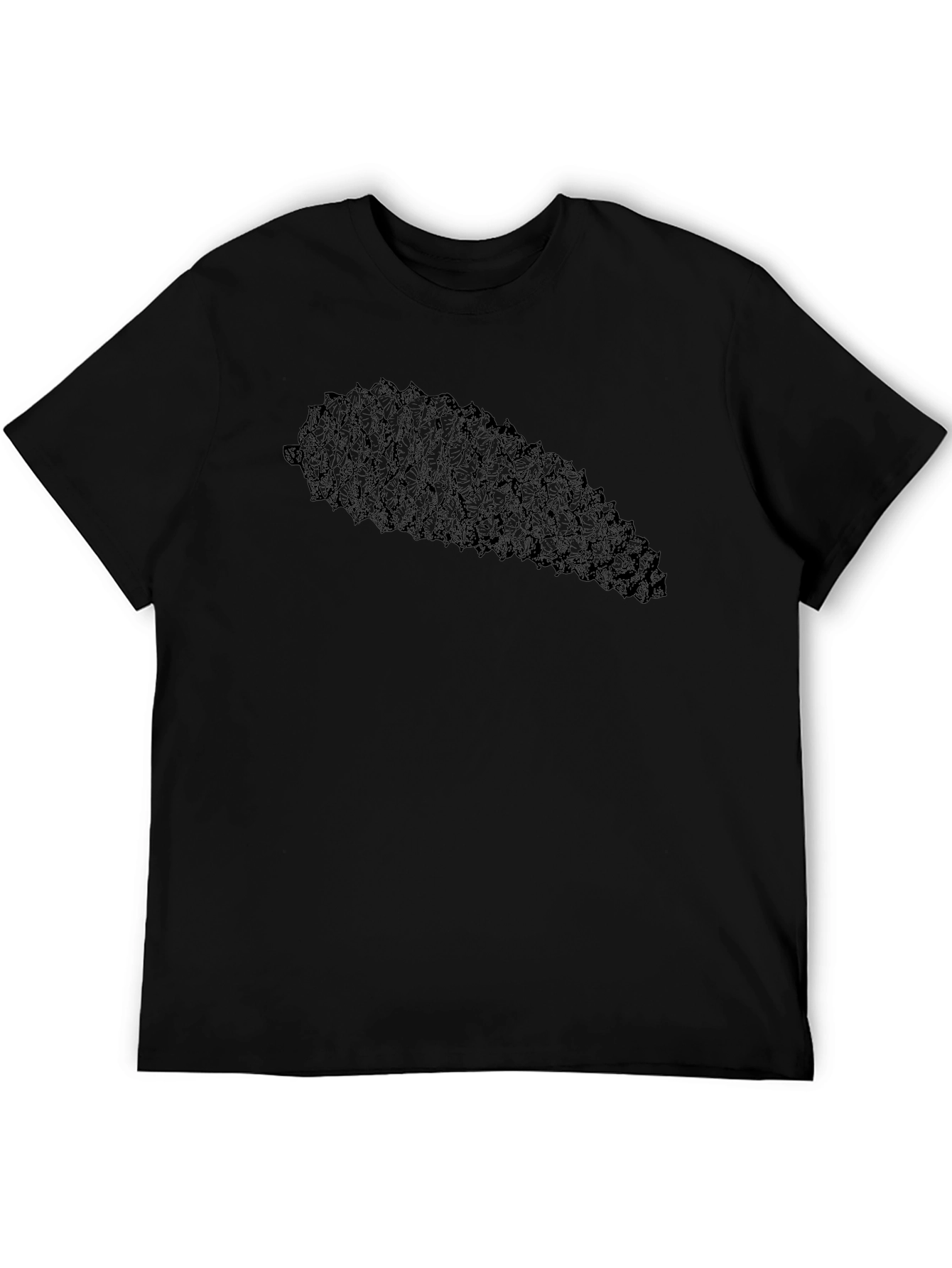 Camiseta Negra con Diseño de Piña
