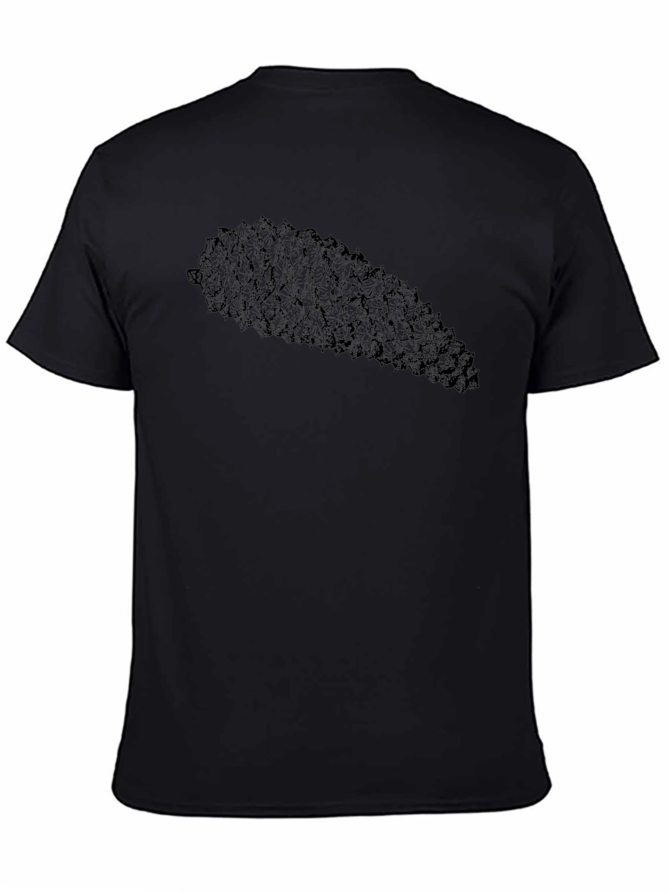 Camiseta Negra con Diseño de Piña