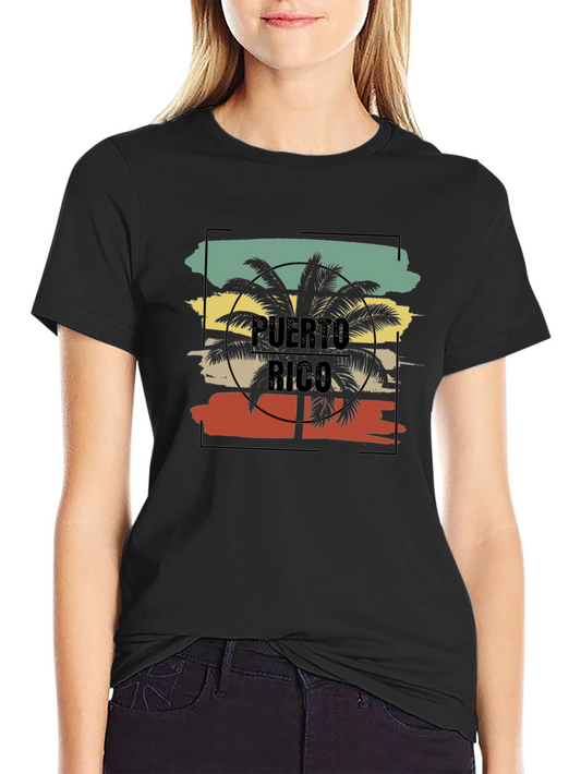 Camiseta Puerto Rico Vintage - Diseño Tropical