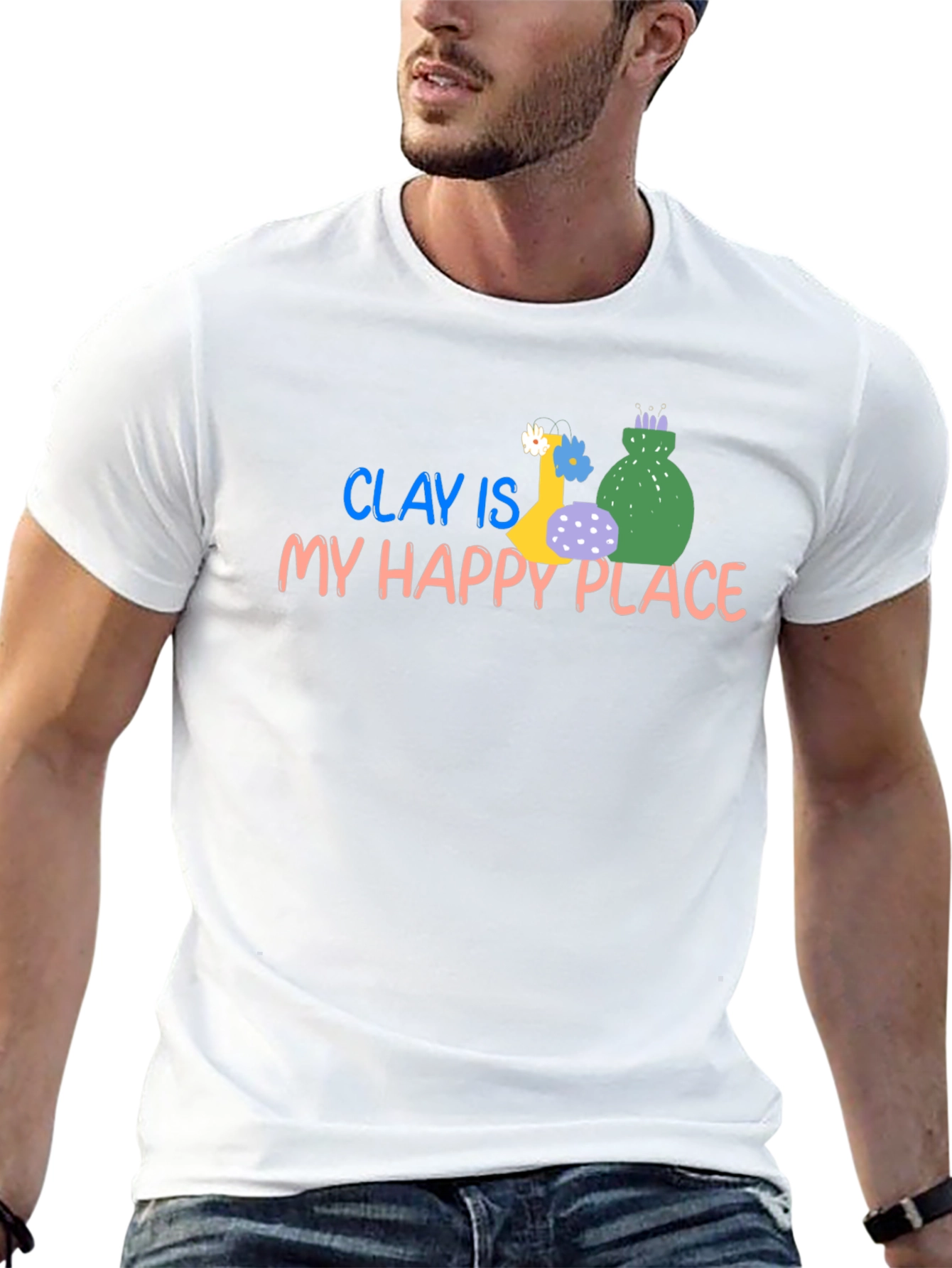Camiseta Negra: Clay Is My Happy Place