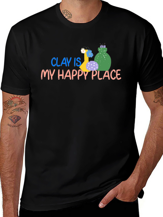 Camiseta Negra: Clay Is My Happy Place