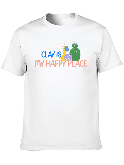 Camiseta Negra: Clay Is My Happy Place