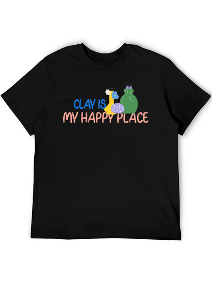 Camiseta Negra: Clay Is My Happy Place