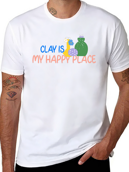 Camiseta Negra: Clay Is My Happy Place