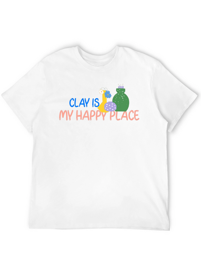 Camiseta Negra: Clay Is My Happy Place