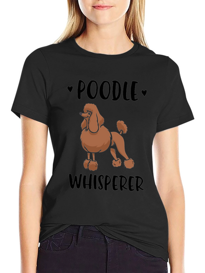 Camiseta Negra Poodle Whisperer