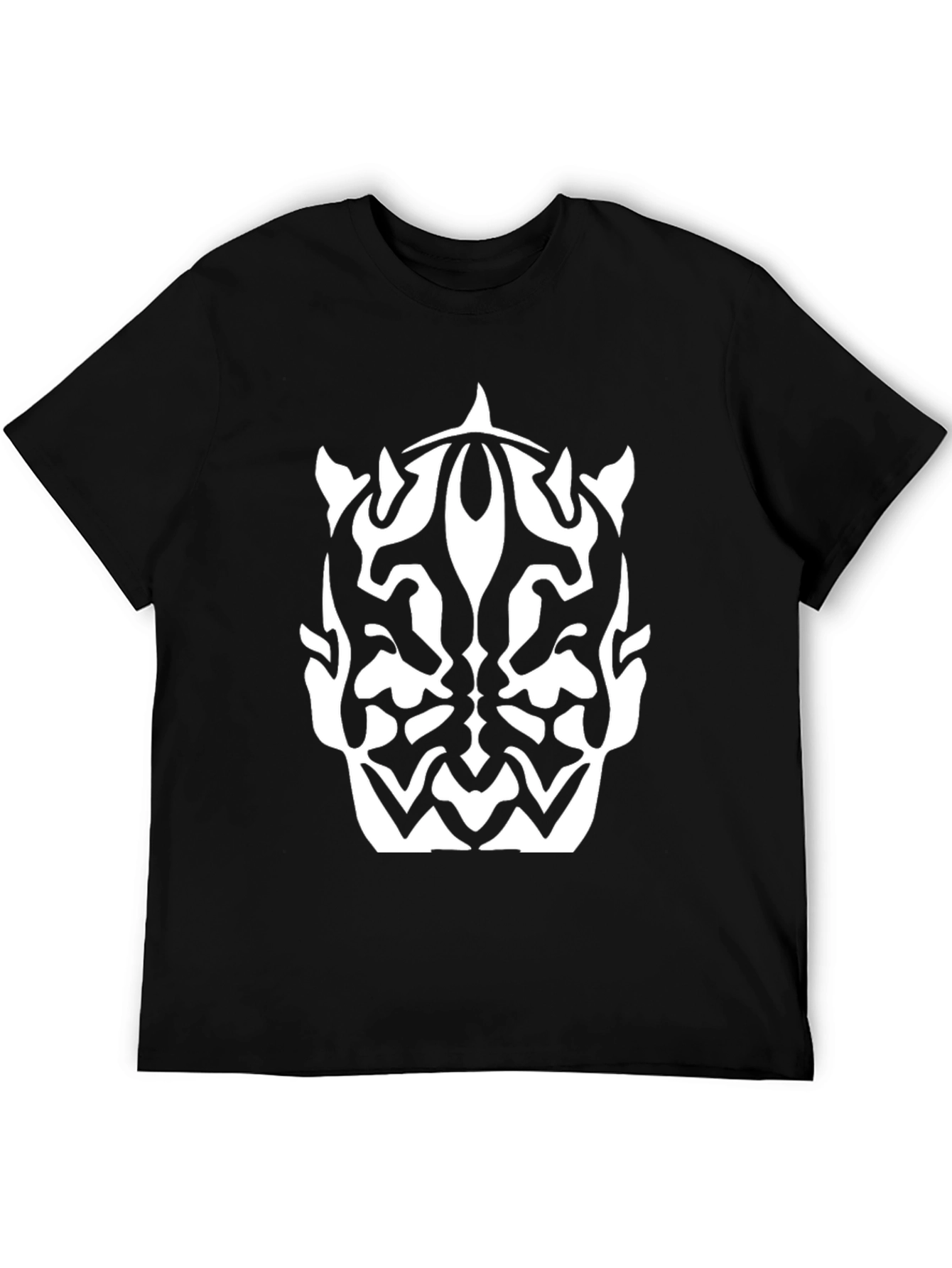 Camiseta Negra con Diseño Abstracto Darth Maul