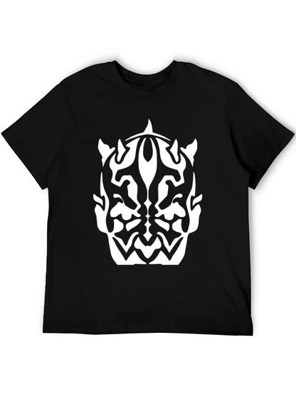 Camiseta Negra con Diseño Abstracto Darth Maul