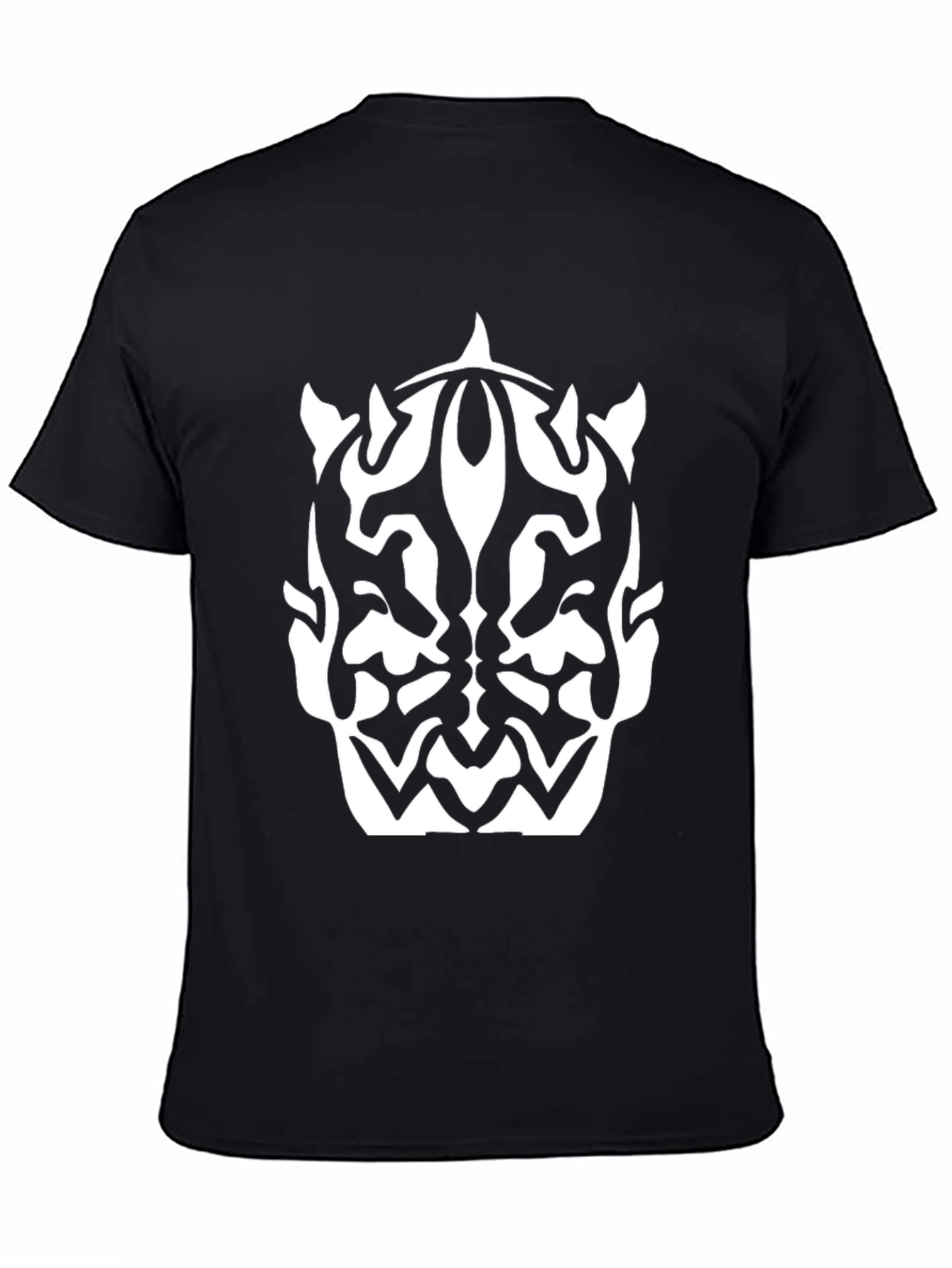 Camiseta Negra con Diseño Abstracto Darth Maul