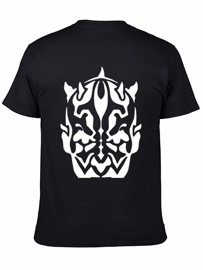 Camiseta Negra con Diseño Abstracto Darth Maul
