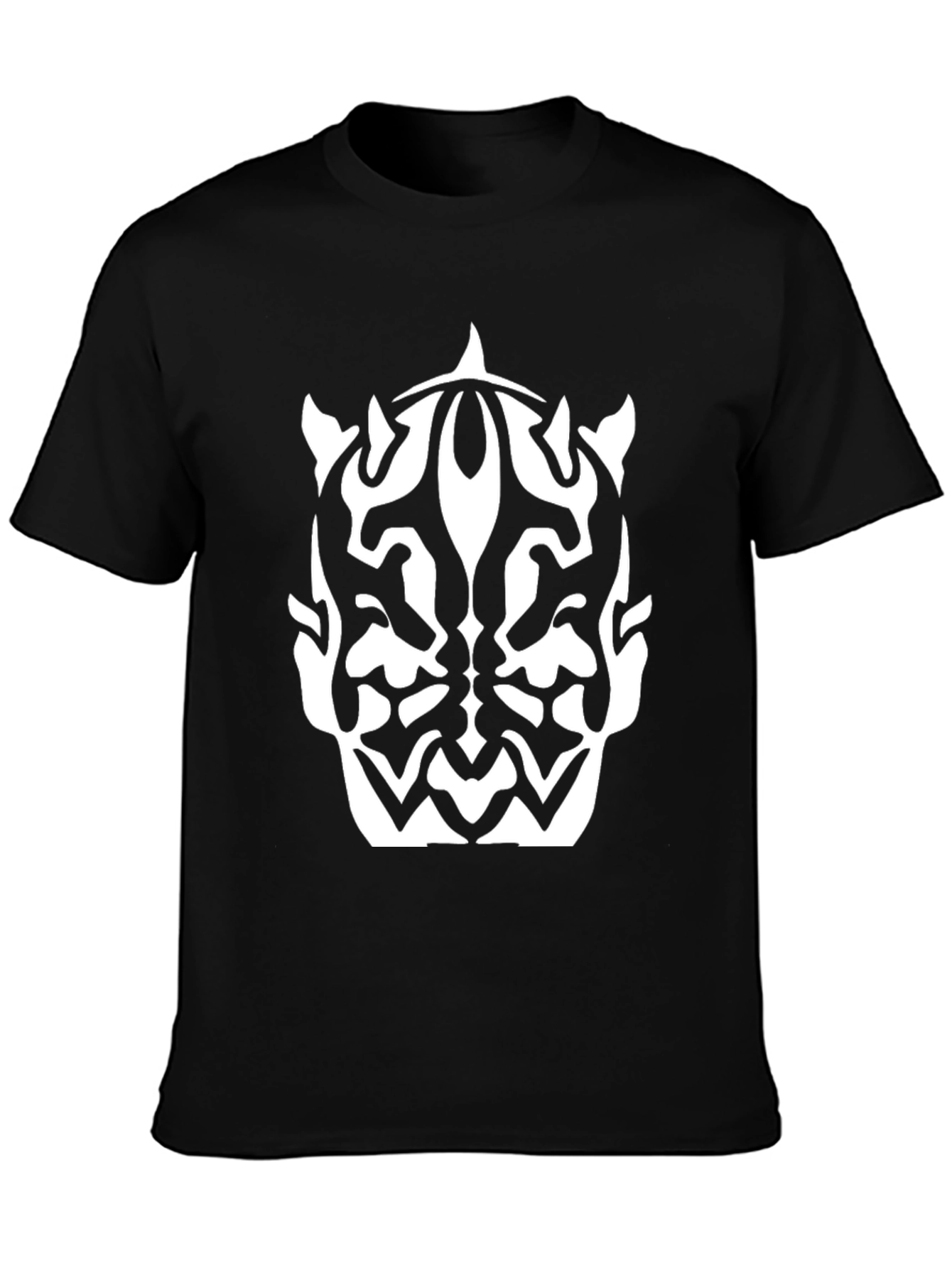 Camiseta Negra con Diseño Abstracto Darth Maul