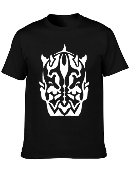 Camiseta Negra con Diseño Abstracto Darth Maul