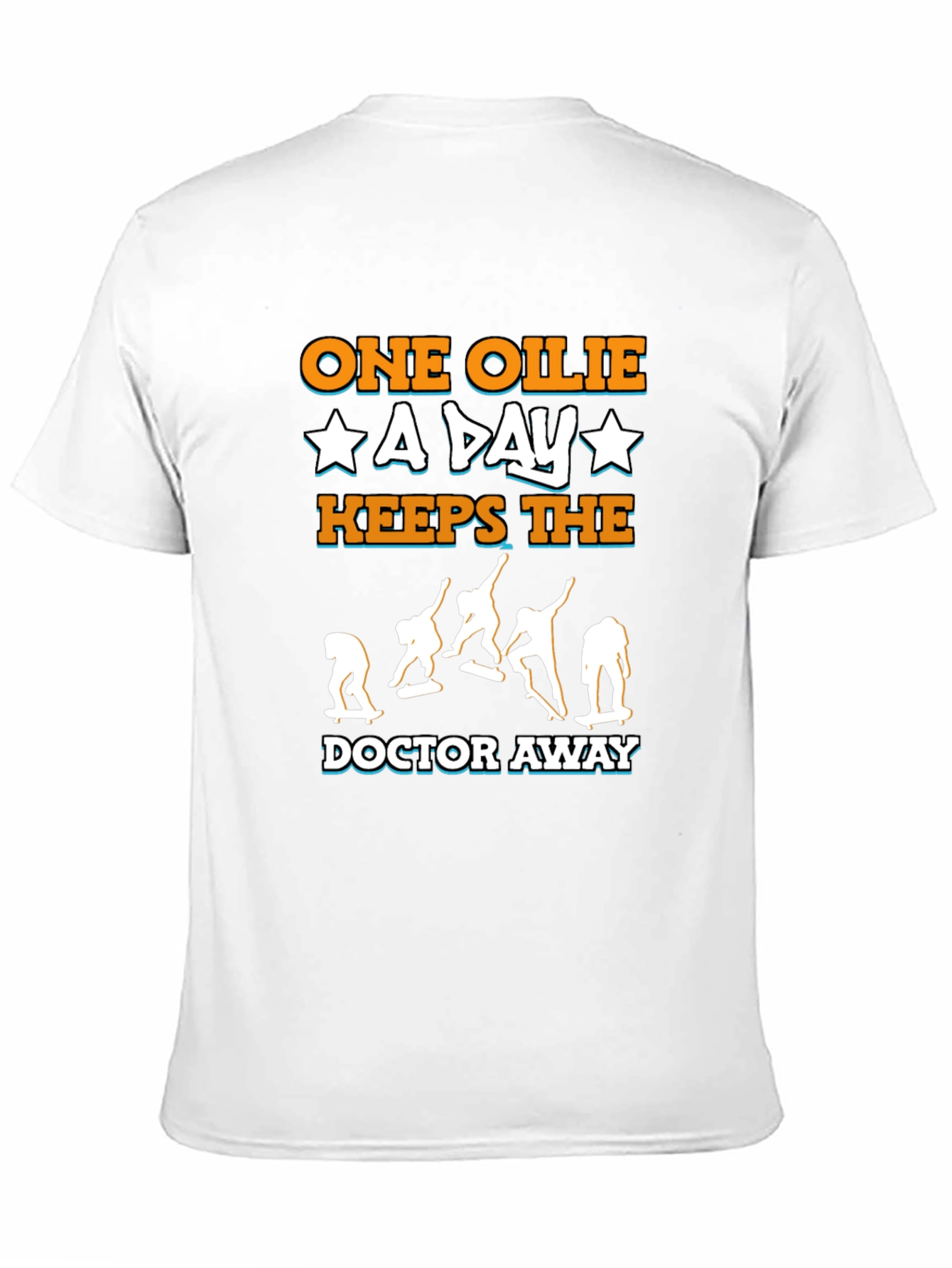 Camiseta Negra One Ollie A Day para Skaters