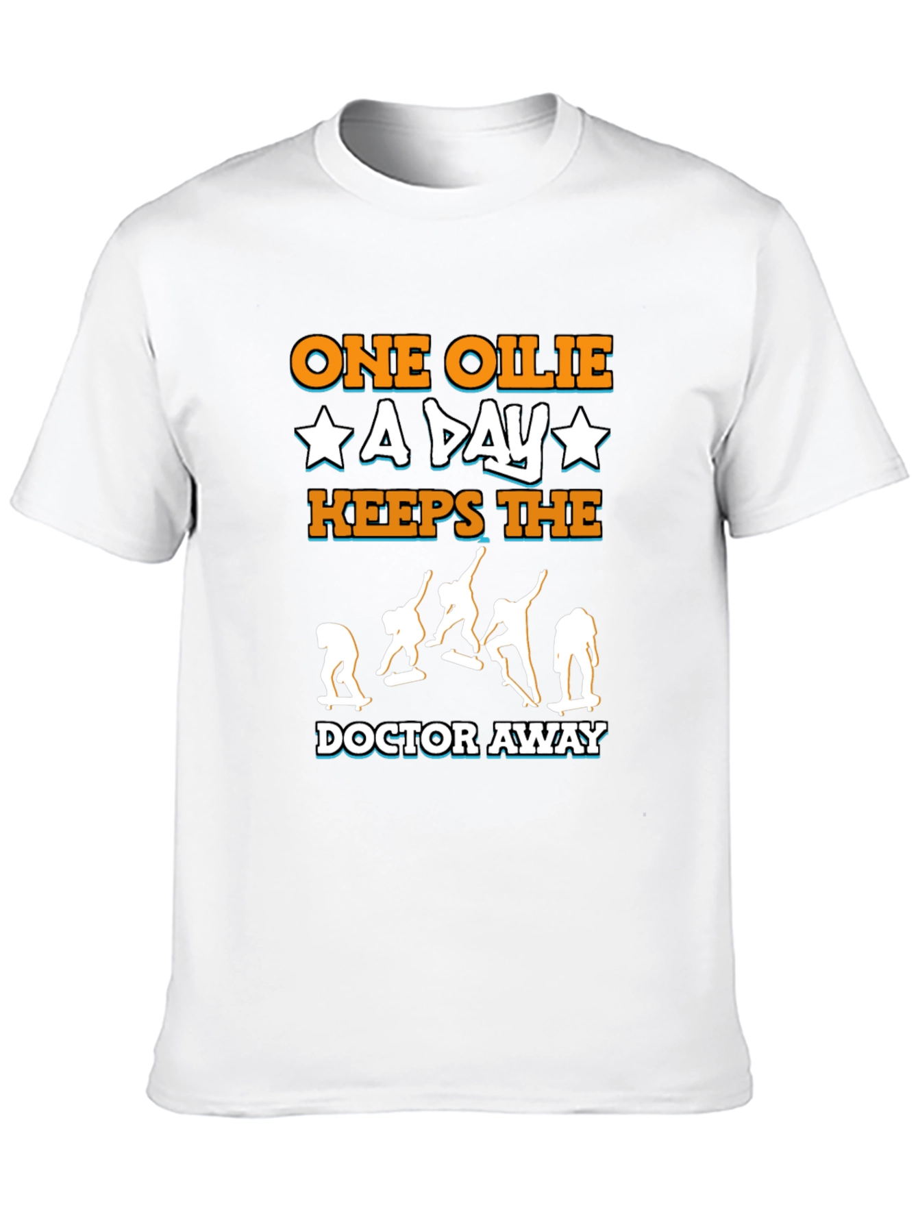 Camiseta Negra One Ollie A Day para Skaters