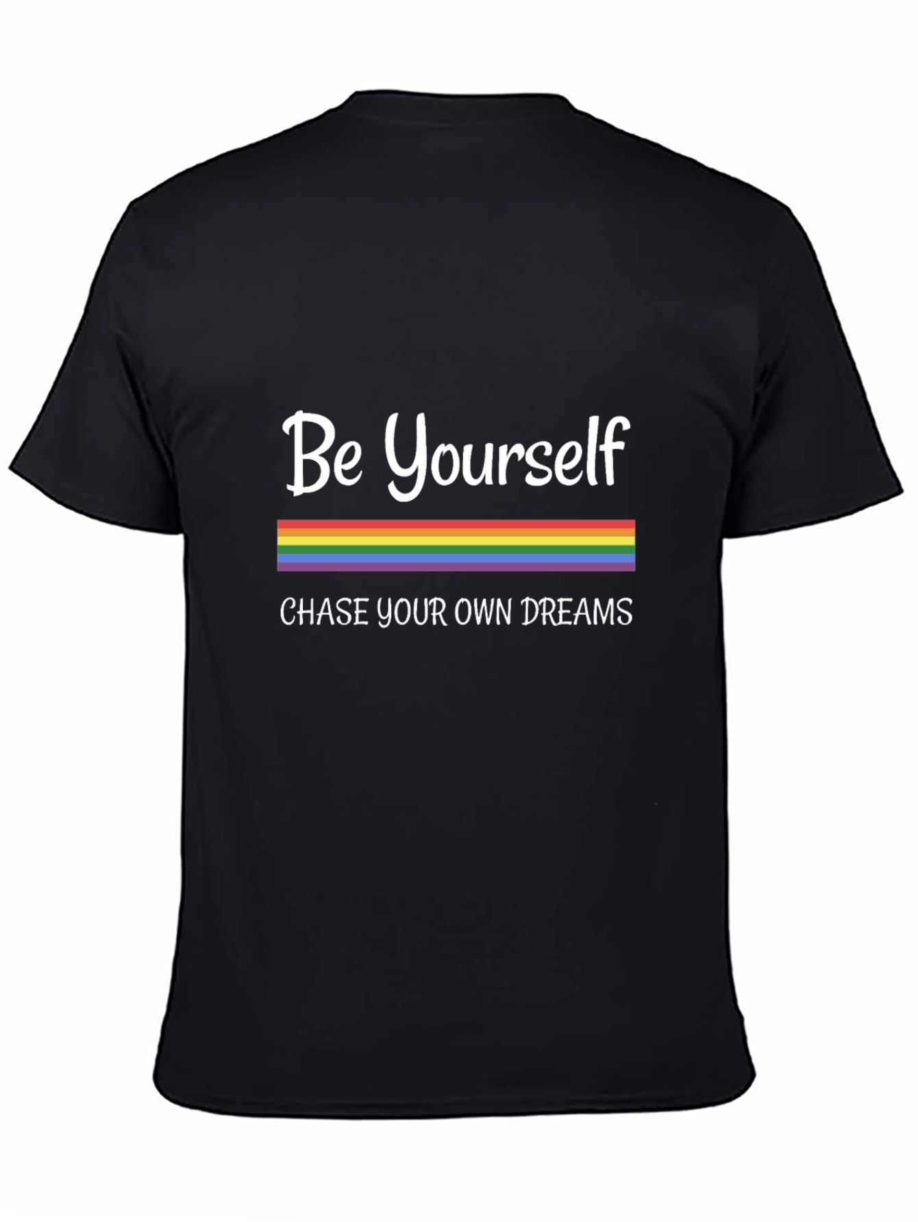 Camiseta Negra Sé Tú Mismo con Orgullo LGBTQ+