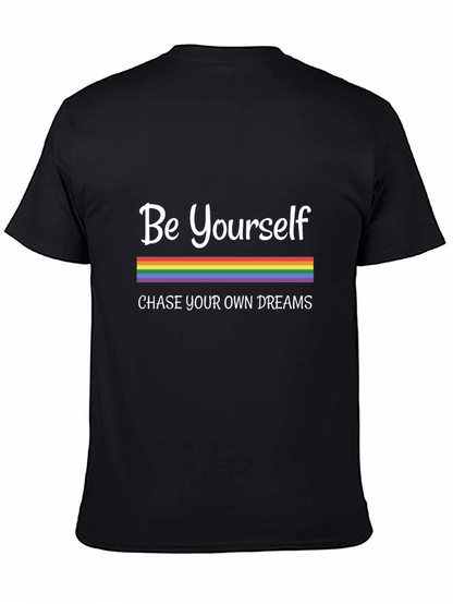 Camiseta Negra Sé Tú Mismo con Orgullo LGBTQ+