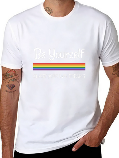 Camiseta Negra Sé Tú Mismo con Orgullo LGBTQ+