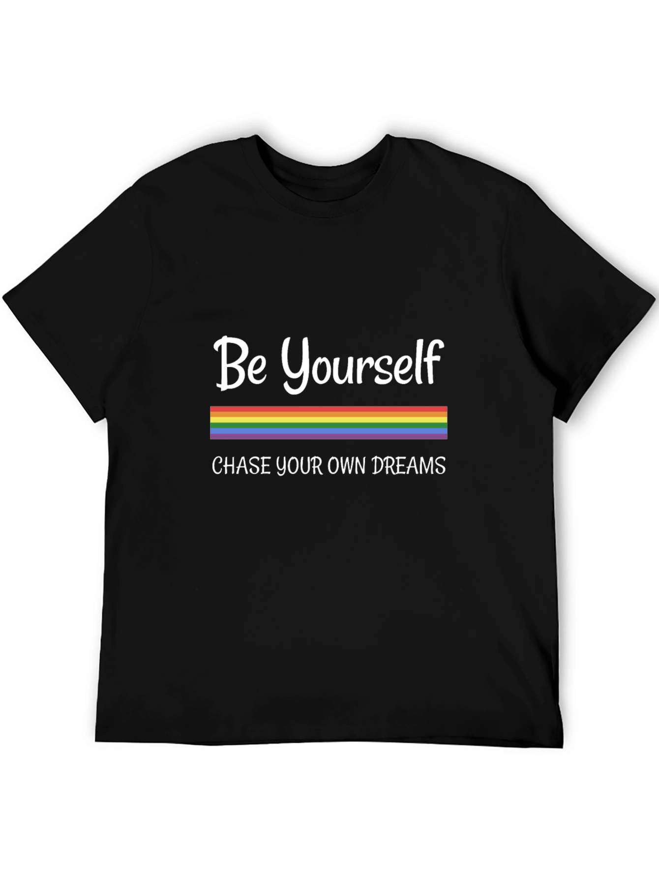 Camiseta Negra Sé Tú Mismo con Orgullo LGBTQ+