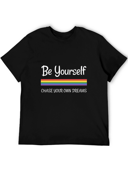Camiseta Negra Sé Tú Mismo con Orgullo LGBTQ+