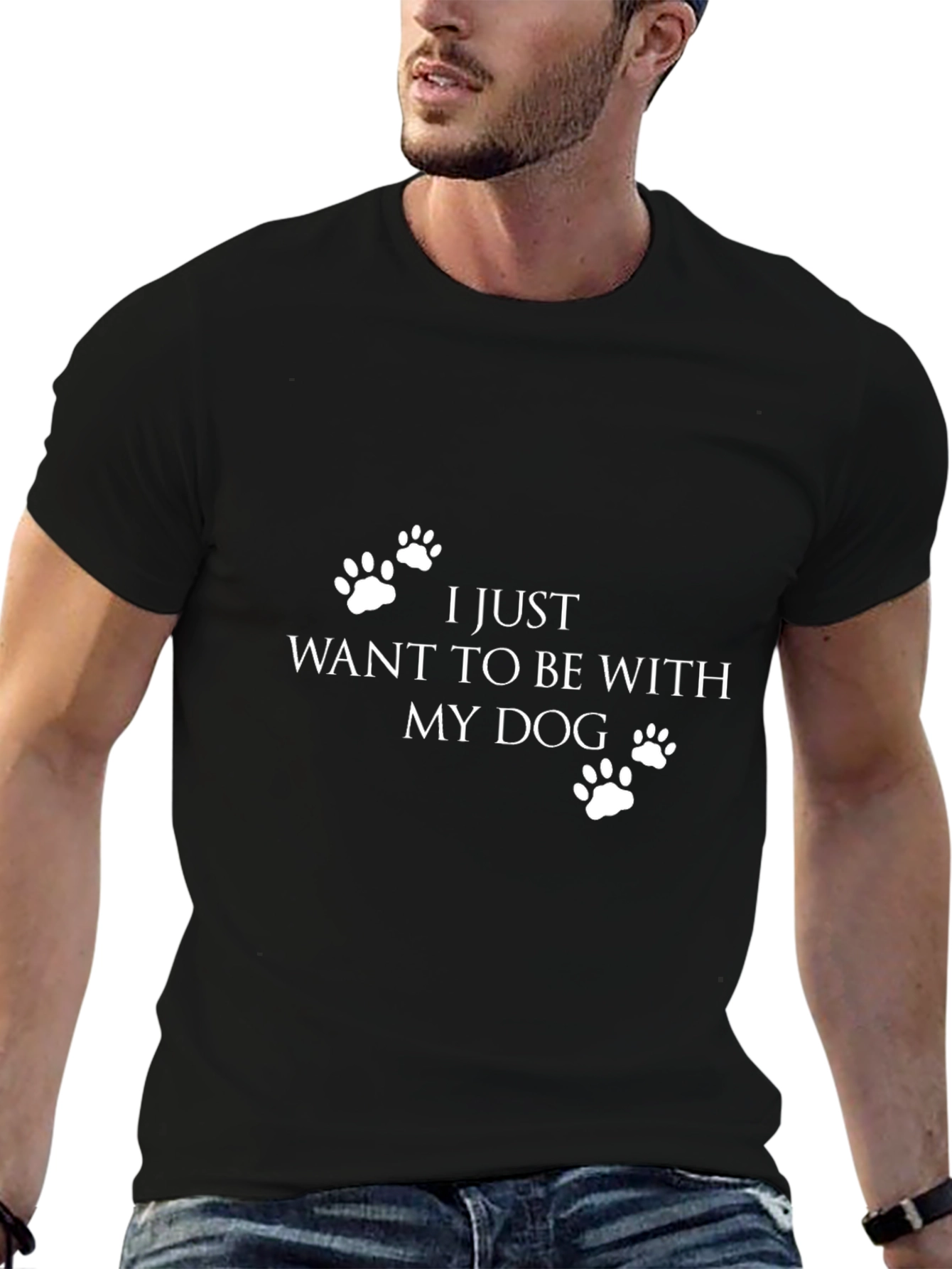 Camiseta Negra Amo a mi Perro