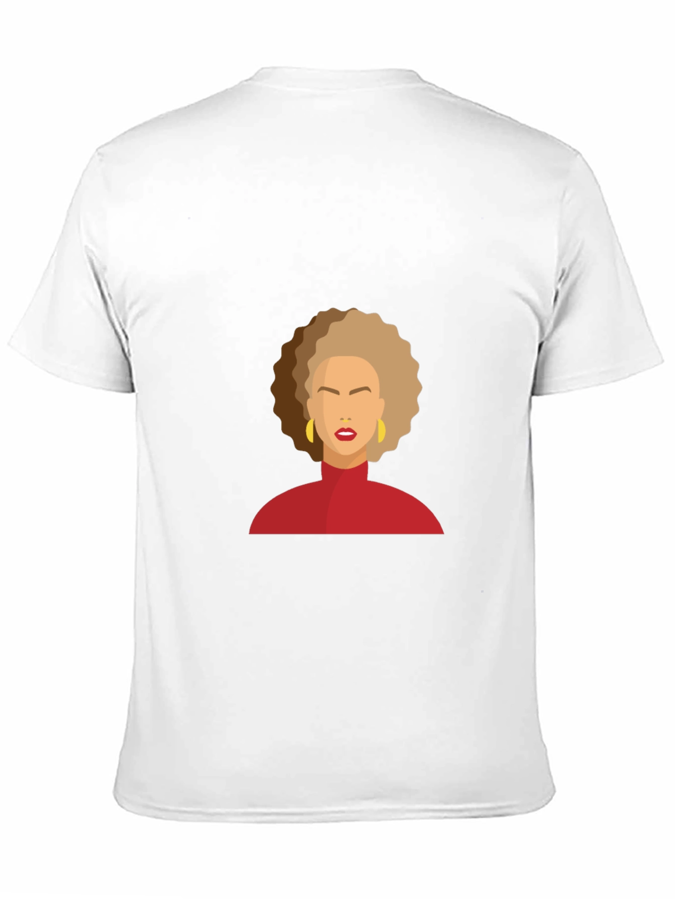 Camiseta Negra con Diseño Abstracto de Mujer
