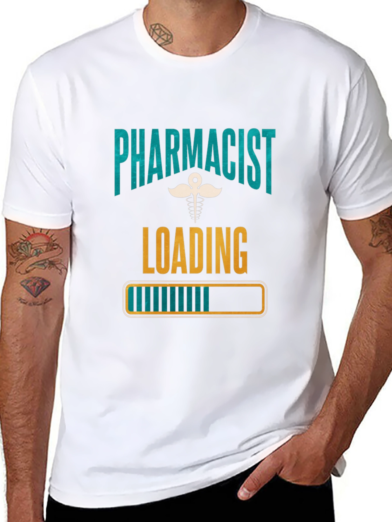 Camiseta Farmacéutico Cargando Unisex Negra