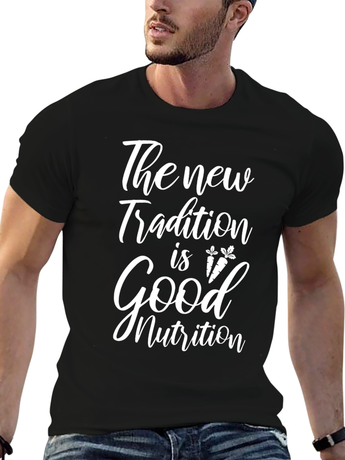 Camiseta Negra: Nueva Tradición Buena Nutrición