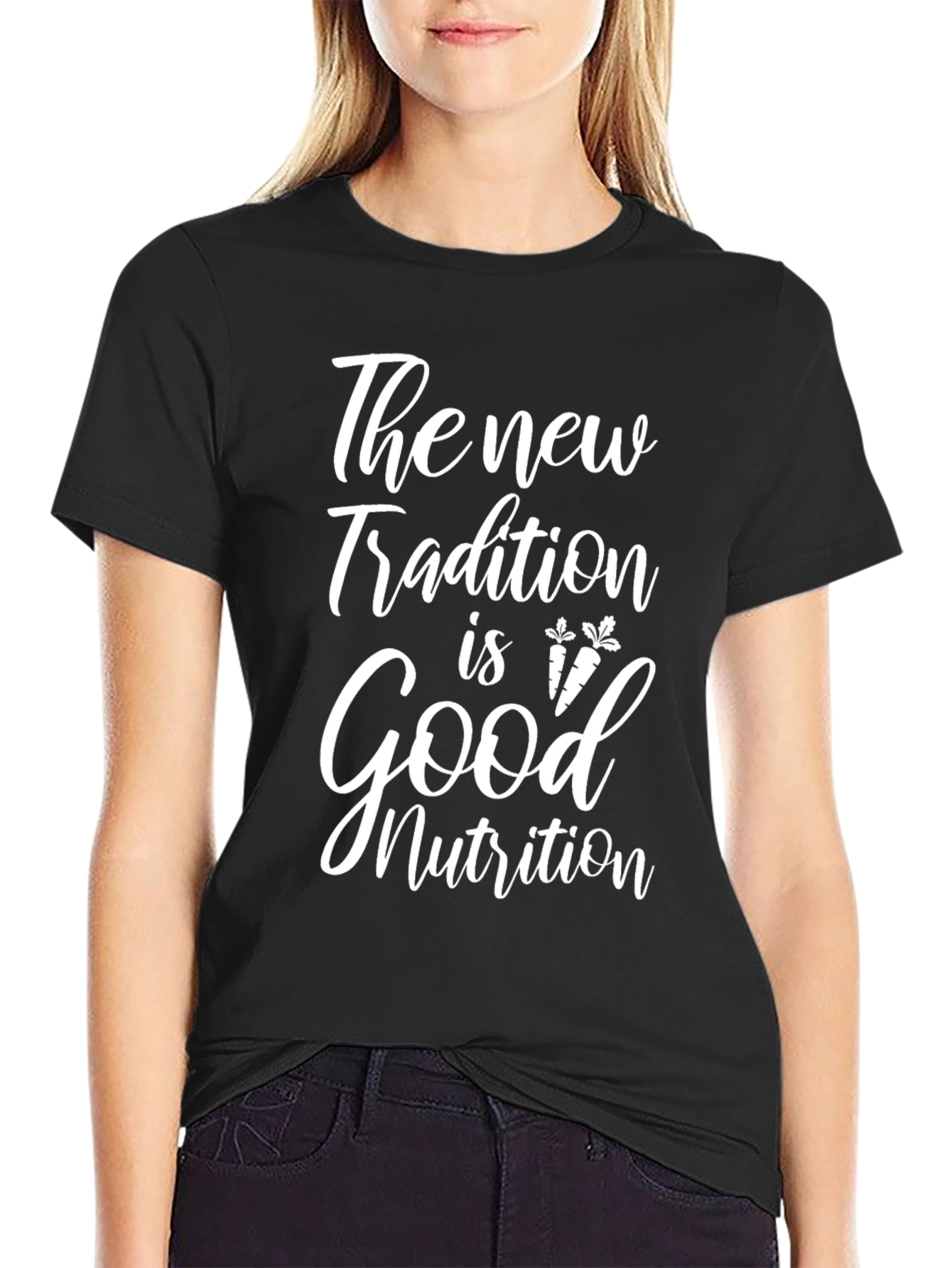 Camiseta Negra: Nueva Tradición Buena Nutrición