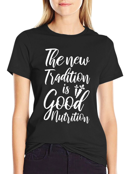 Camiseta Negra: Nueva Tradición Buena Nutrición