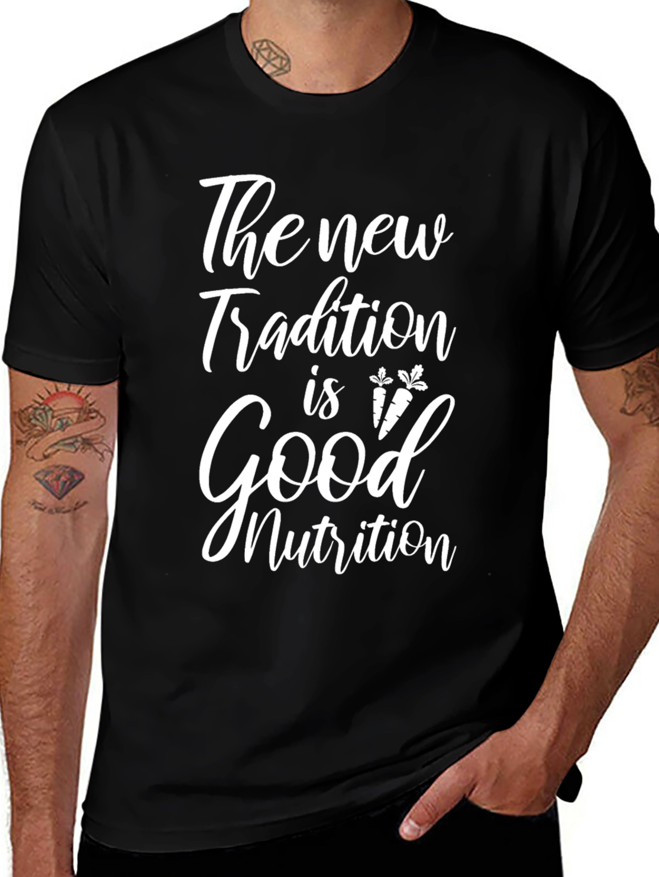 Camiseta Negra: Nueva Tradición Buena Nutrición