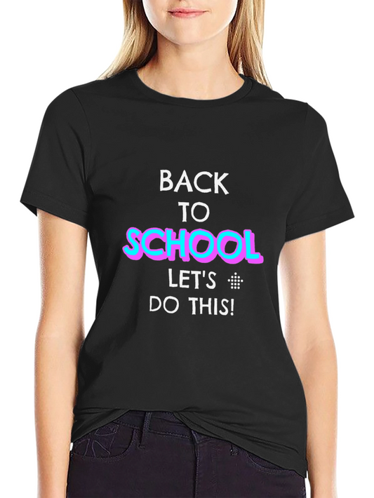 Camiseta Negra de Vuelta al Cole - ¡Vamos a ello!