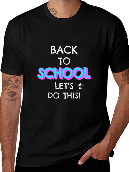 Camiseta Negra de Vuelta al Cole - ¡Vamos a ello!