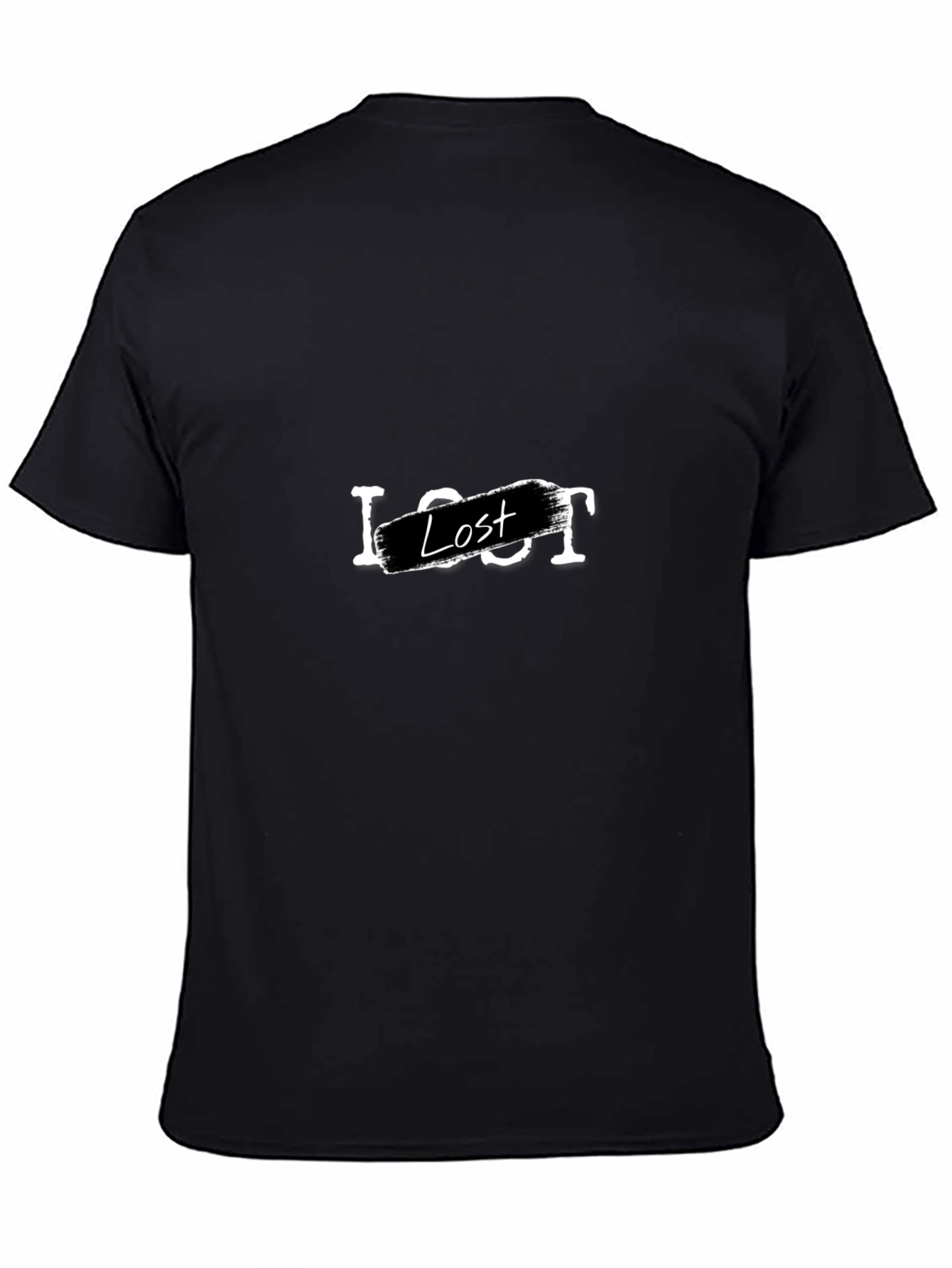 Camiseta Negra Lost para Hombre