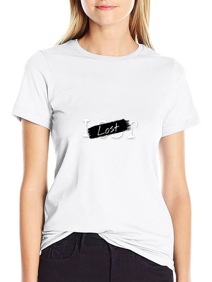 Camiseta Negra Lost para Hombre