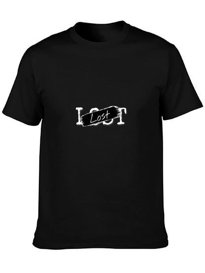 Camiseta Negra Lost para Hombre