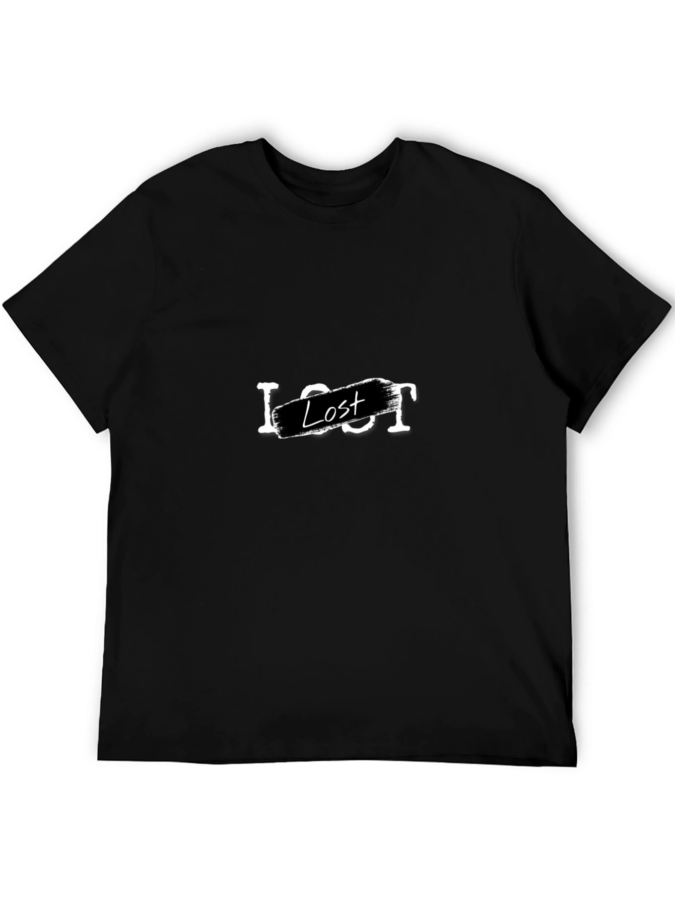 Camiseta Negra Lost para Hombre