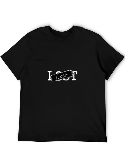 Camiseta Negra Lost para Hombre