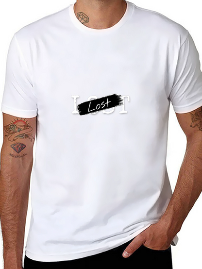 Camiseta Negra Lost para Hombre
