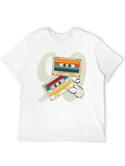 Camiseta Negra Retro Cassette Años 90