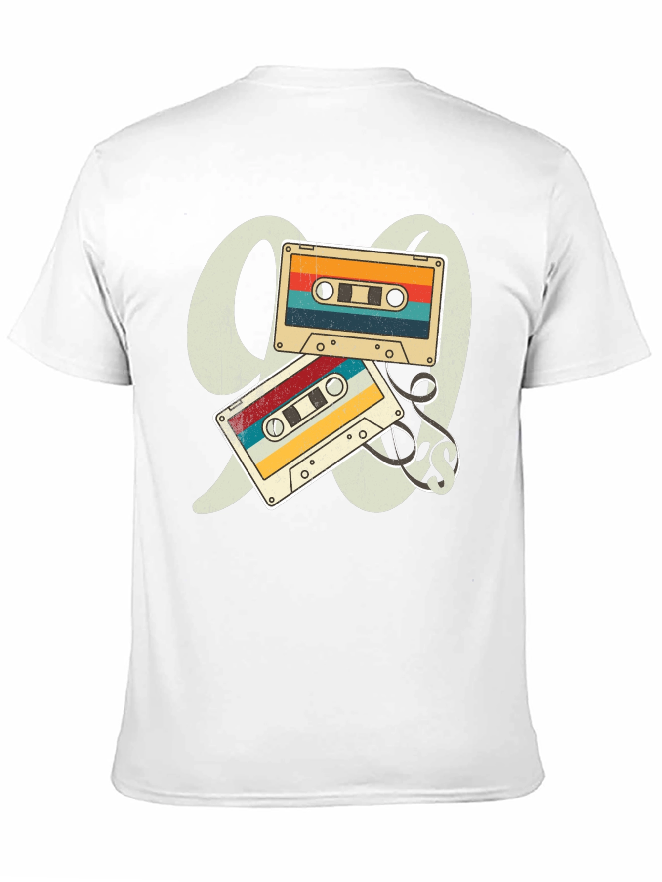 Camiseta Negra Retro Cassette Años 90