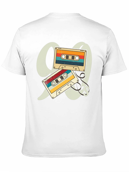 Camiseta Negra Retro Cassette Años 90